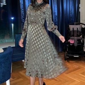 Calvin Klein olive green dress